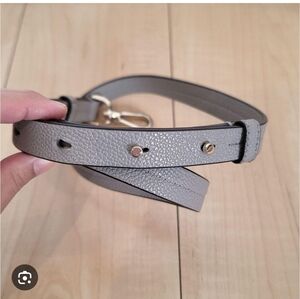 KATE SPADE | grommet-embellished grey leather Bag strap